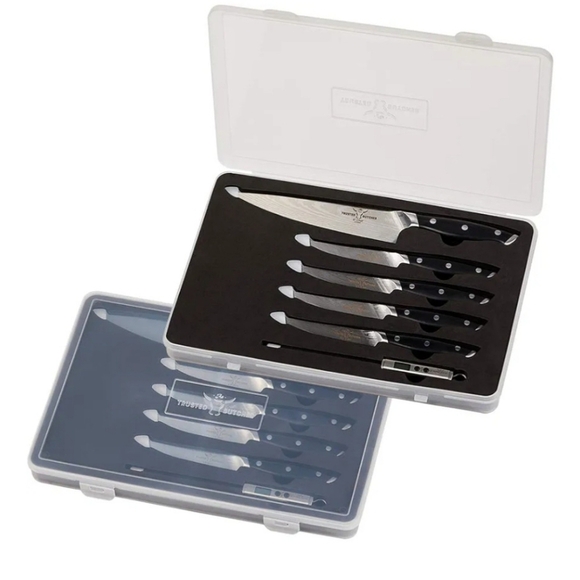 Trusted Butcher Knife Set with Case NEW (Missing Large Chef Knife) - Picture 1 of 5